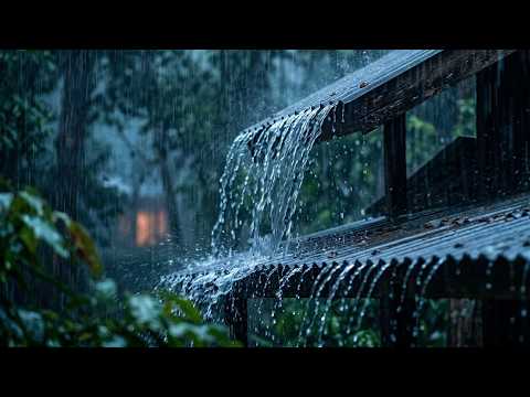 Drift to Deep Sleep Fast with Rainstorm on Tin Roof 🌧️Rain Sounds for Deep Relaxation and Calm Night