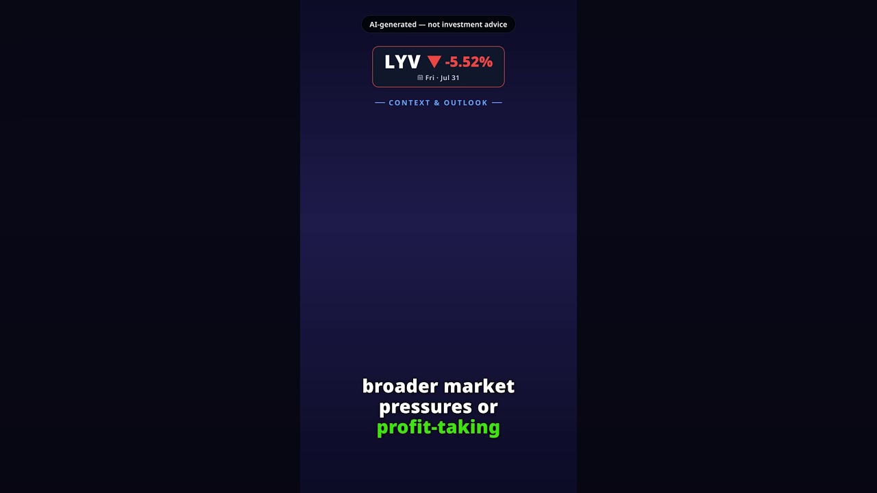 ¿Por qué cae la acción de Live Nation Entertainment hoy? LYV -5.52%