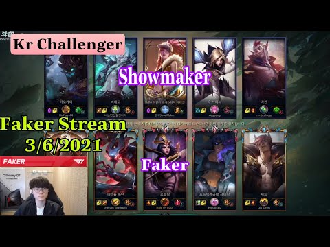 T1 Faker Stream 3 6 2021 - T1 Faker vs DK Showmaker in Kr Challenger 2021 #lol98