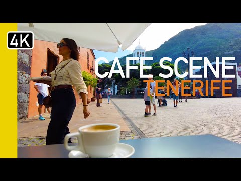 Garachico, REAL Coffee Shop Ambience | European Square in 4K