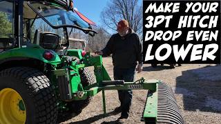 How to Lower the Lowest Point of Your Tractor's 3-Point Hitch (No Tools Required)