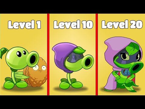 Every PEA Plant LEVEL 1 vs MID vs MAX - Who is Best Plant ? - PvZ 2 Gameplay