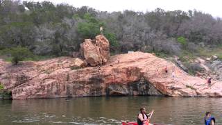Cliff Diving at Inks Lake in the Devils Waterhole