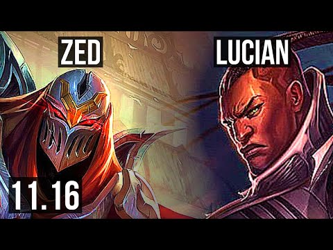 ZED vs LUCIAN (MID) | 10/1/12, 1.8M mastery, Legendary, 400+ games | BR Grandmaster | v11.16