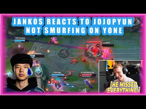 Jankos Reacts to EG JOJOPYUN not SMURFING on Yone