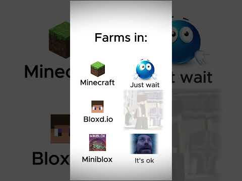 Farms in games 😆#bloxdio #bloxd #shorts #minecraft #miniblox  Bloxd.io