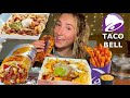 ASMR TACO BELL MUKBANG Grilled Cheese Burrito Nacho Fries With Cheese Sauce Loaded Nachos
