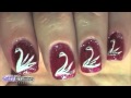 Swan and Love Bird Nail Art 