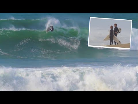 SURFING MASSIVE FRENCH BEACH BREAK!!!