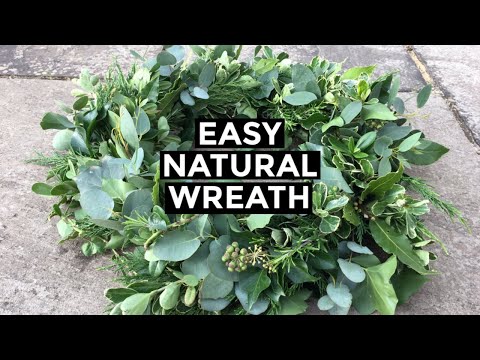 How To Make Christmas Wreath From Scratch | Easy NATURAL Christmas Wreath