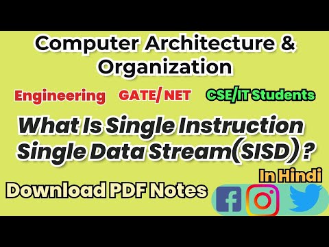 07- What Is Single Instruction Single Data Stream In Computer Architecture And Organization | SISD Video