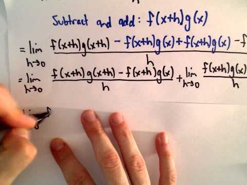 image-How to prove the product rule with limits?