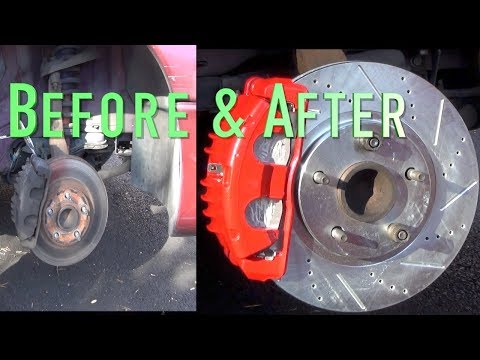 Rock Auto Power Stop Extreme Street Warrior Z26 Performance Brake kit - Install
