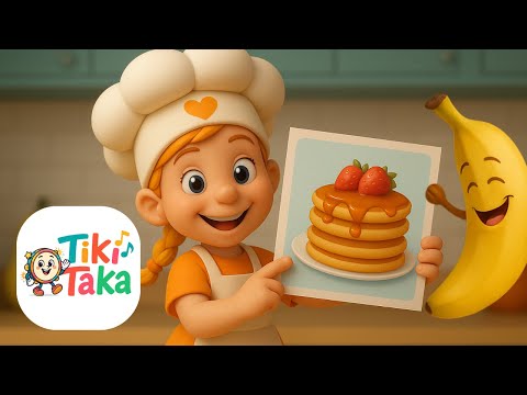 Clătite cu banane (Forme rotunde) - Tiki Taka Music for Kids | Rețete muzicale educative cu MiGusta