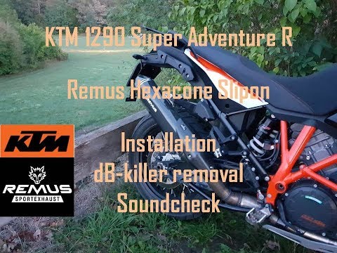 KTM 1290 Super Adventure R - Remus Hexacone Slipon - Removal dB-killer - Soundcheck
