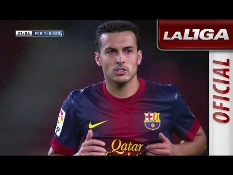 Gol de Pedro (1-0) en el FC Barcelona - Real Valladolid - HD