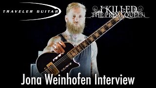 EG-1 Custom V2 Electric Travel Guitar - Black w/ Gig Bag