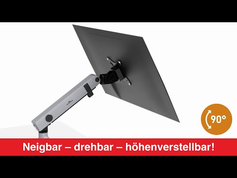 Artikelvideo 1 für DURABLE Monitor-Halterung SELECT PLUS 509623 silber für 1 Monitor, Tischklemme, Tischbohrung, Artikelnummer 888341