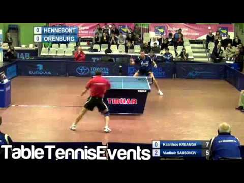Vladimir Samsonov Vs Kalinikos Kreanga: Match 1 [Champions League 2012/2013]