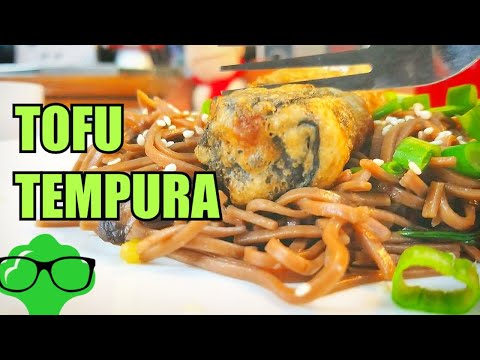 How to make tofu tempura with soba noodles (Nori wrapped fried tofu)
