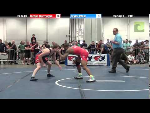 Mens FS FS 74 KG - Jordan Burroughs vs. Taylor West