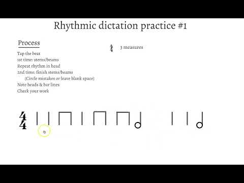 How to do rhythmic dictation