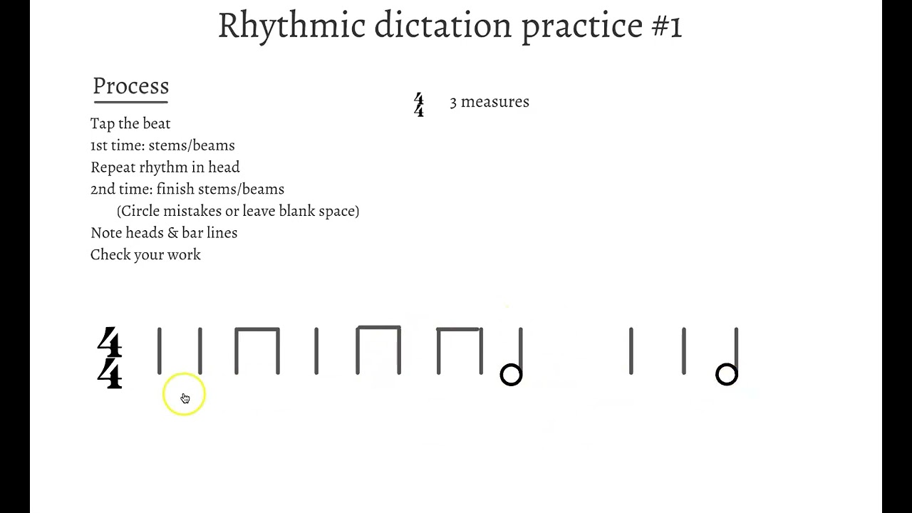 How to do rhythmic dictation