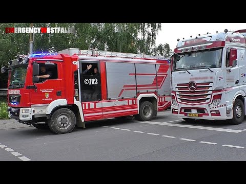 [LKW blockiert HLF] - HLF Feuerwehr Würselen & HLF Feuerwehr Eschweiler - gemeinsame Einsatzfahrt