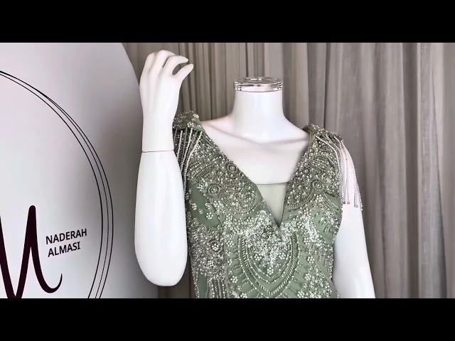 فستان تول طويل مطرز للفتيات في المناسبات