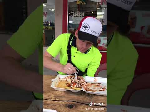 Hectic Habib enjoys a HSP (Halal Snack Pack)