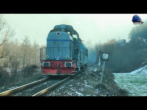 LDH 90-0508-4 & Tren CFR Infrastructura Train in Defileul Crisului Repede Canyon - 25 January 2018