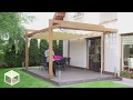 SlideCanopy (Slide on wire Canopy) - Retractable awning, sailshade, pergola suncover