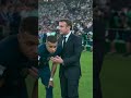 Mbappé comforted by President Macron😢