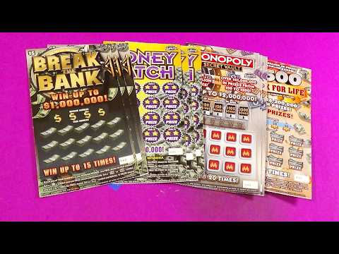 SAT. BIG GAME 246 NICE WIN! BREAK THE BANK MONEY MATCH MONOPOLY FL Lottery Scratch Tickets
