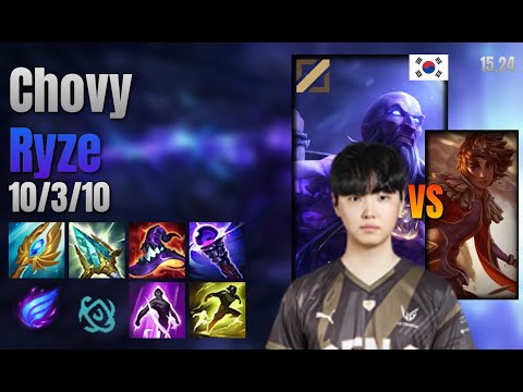 Chovy Mid Ryze vs Taliyah lol KR solo rank Full Game 15.24 | 쵸비 라이즈 vs 탈리야