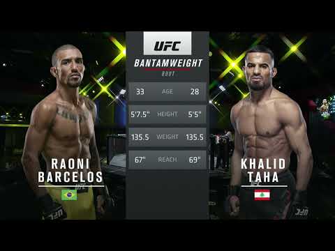 Raoni Barcelos vs Khalid Taha full fight
