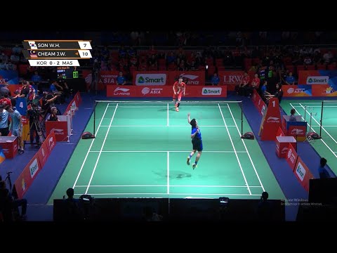 BATC 2020 | Men’s Team Quarterfinals | Korea vs Malaysia | Son Wan Ho vs Cheam June Wei