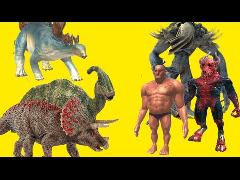 Herbivore Dinosaurs VS Infernals Animal Revolt Battle Simulator mobile.