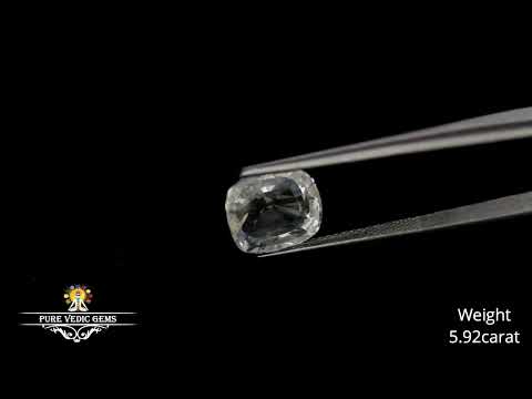 White Sapphire 5.92ct. (Super Luxury) video