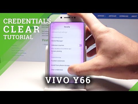 How to Clear Credentials on VIVO Y66 - Delete Certificates and Licenses