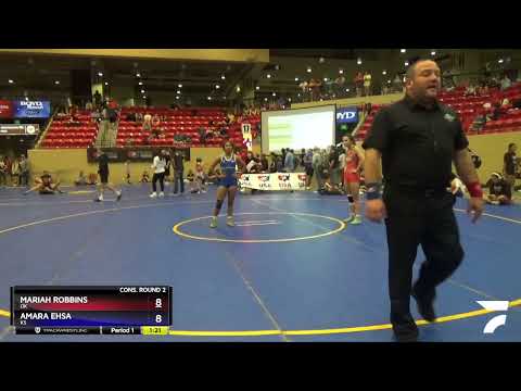 112 Lbs Cons. Round 2 - Mariah Robbins, OK Vs Amara Ehsa, KS 941a