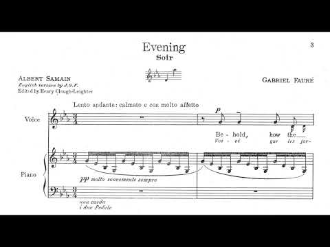 Fauré: 2 Mélodies, Op. 83 (1894) with score