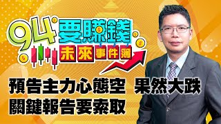 預告主力心態空 果然大跌 關鍵報告要索取