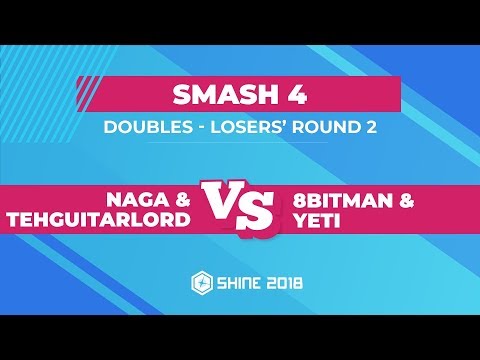Naga/TehGuitarLord vs 8BitMan/yeti - Smash 4 Doubles: Losers' Round 2 - Shine 2018