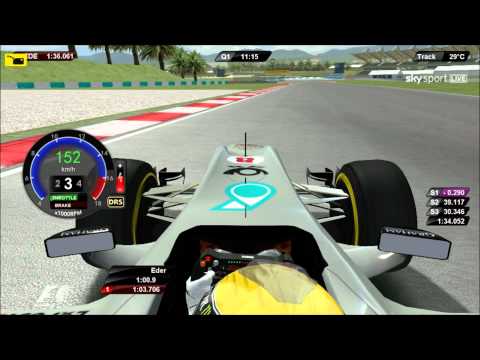 Thumbnail for F1 2011 DRS KERS ONBOARD Malaysia 2011 Mercedes MGP W02 Eder Belone by Mercedes MGP W02