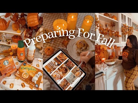Preparing for Fall 🍂🎃🧸 pumpkin spice shopping, baking, cozy hobby haul, mood board & decorating