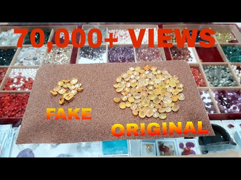 How to test NATURAL PUKHRAJ (yellow sapphire) FAKE PUKHRAJ at home... And answering some questions