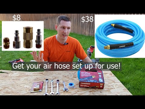 Compressor Air Hose Set Up: Husky Air Hose and Quick Connect Kit