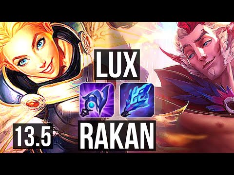 LUX & Caitlyn vs RAKAN & Aphelios (SUP) | 3.6M mastery, 2/2/21, 1100+ games | KR Grandmaster | 13.5