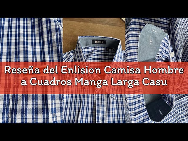 Vídeo relacionado con Enlision Camisa Cuadros Hombre Manga Larga Verde y Blanco Camisas para Hombre Coton con Botónes de Casual Primavera Otoño L
